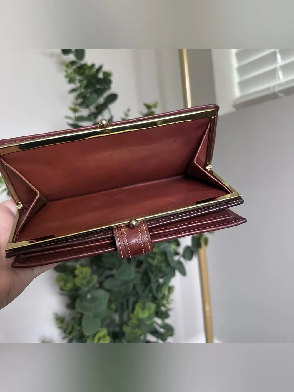 Coach Cream and Brown Leather Wallet